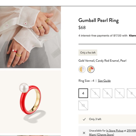 Mejuri Pearl ring&earrings - Picture 8 of 14